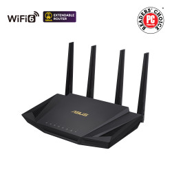 Wireless Wifi 6 Dual Band Gigabit Router | RT-AX58U | 802.11ax | 2402+574 Mbit/s | 10/100/1000 Mbit/s | Ethernet LAN (RJ-45) por