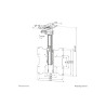 Neomounts FPMA-C020BLACK Monitor/TV Mount Ceiling | Adjustable Height, Tilt | 10-40 " | Maximum weight (capacity) 20 kg | Black
