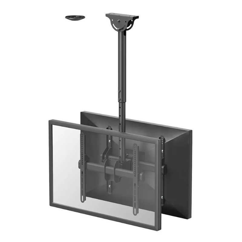Neomounts NM-C440DBLACK Dual monitor/TV mount ceiling | Adjustable Height, Rotate, Tilt, Swivel | 32-60 " | Maximum weight (capa