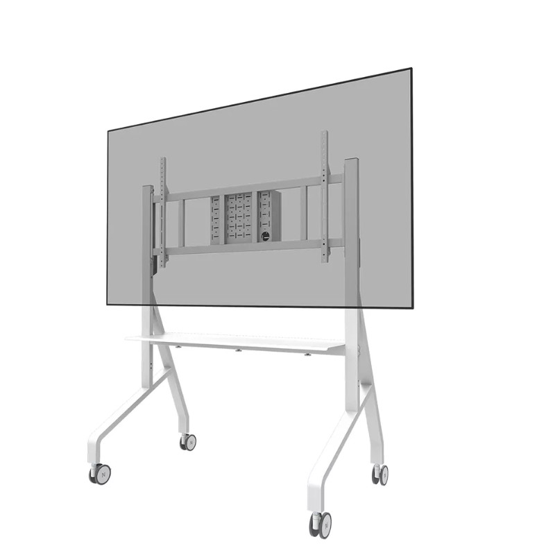 Neomounts Floor stand | FL50-575WH1 TV trolley | Adjustable Height | 65-110 " | Maximum weight (capacity) 125 kg | White