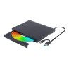 Gembird | External USB DVD Drive | DVD-USB-03 | Interface USB 3.1 Gen 1 | DVD RW ( R DL) / DVD-RAM | CD read speed 24 x | CD wri