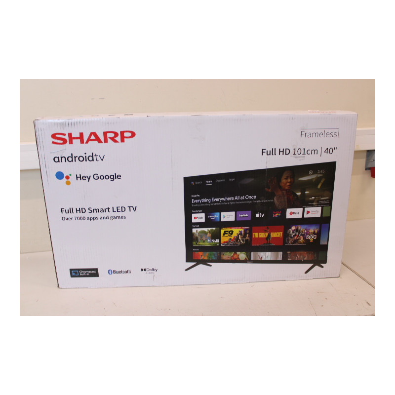 Sharp | 40FH2EA | 40" (101 cm) | Smart TV | Android TV | FHD | Black | DAMAGED PACKAGING