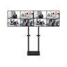Neomounts Floor stand | ADM-875BL2 Dual screen adapter | Adjustable Height | 42-65 " | Maximum weight (capacity) 40 kg | Black