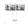Neomounts Floor stand | ADM-875WH2 Dual screen adapter | Adjustable Height | 42-65 " | Maximum weight (capacity) 40 kg | White