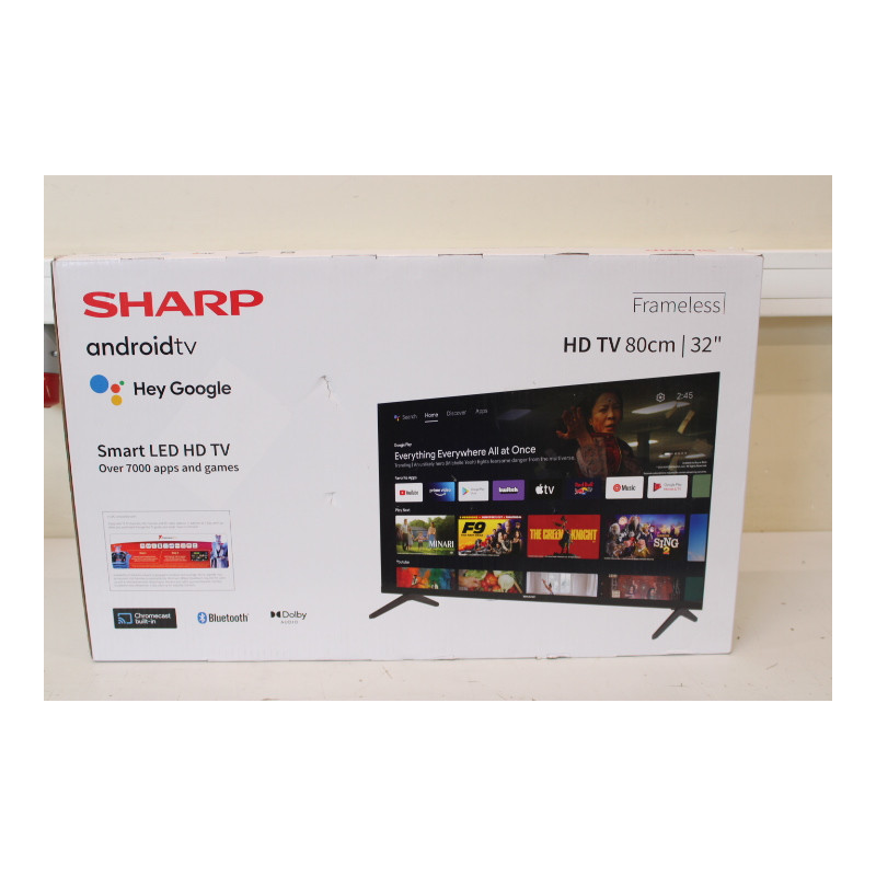 Sharp | 32FH2EA | 32" (81 cm) | Smart TV | Android | HD | Black | DAMAGED PACKAGING