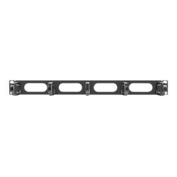 Lanberg 19" cable management panel 5 rings - type B 1U | AK-1205-B | Black