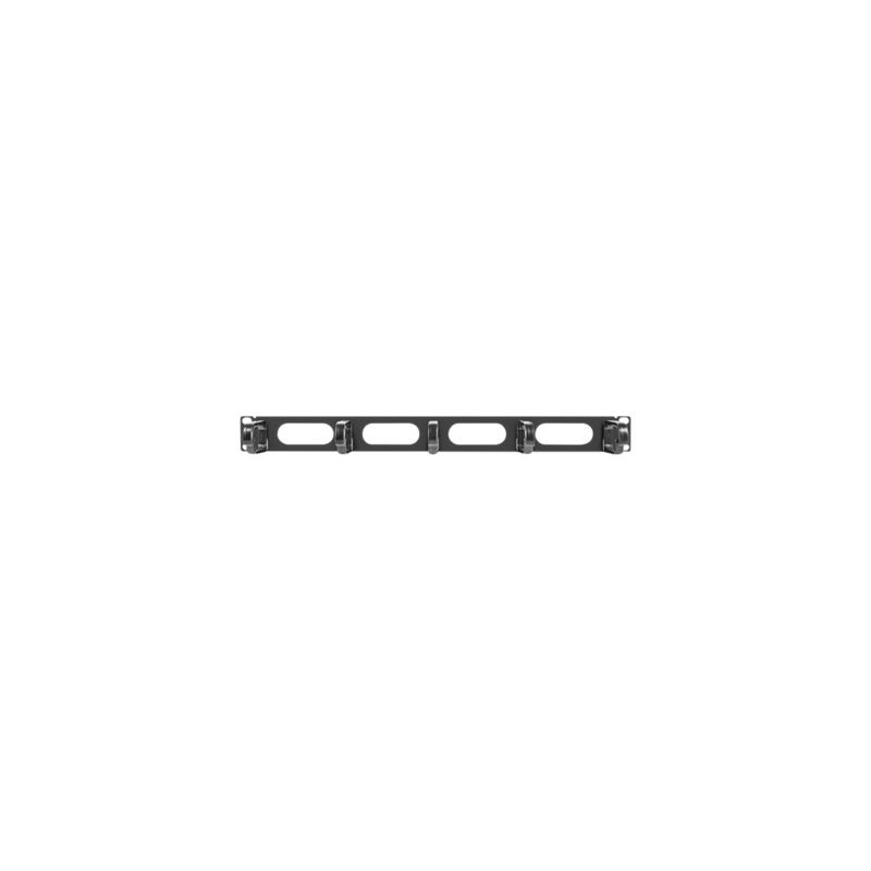 Lanberg 19" cable management panel 5 rings - type B 1U | AK-1205-B | Black