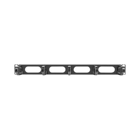 Lanberg 19" cable management panel 5 rings - type B 1U | AK-1205-B | Black