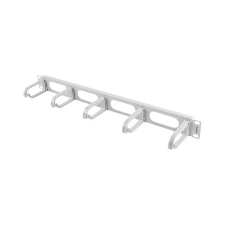 Lanberg 19" cable management panel 5 rings - type B 1U | AK-1205-S | Grey
