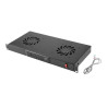 Lanberg 19" fan unit/ventilation panel with LCD 2 fans + thermostat 230V | AK-1502-B | Black