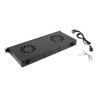 Lanberg 19" fan unit/ventilation panel with LCD 2 fans + thermostat 230V | AK-1502-B | Black