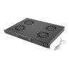 Lanberg 19" fan unit/ventilation panel with LCD 4 fans + thermostat 230V | AK-1503-B | Black