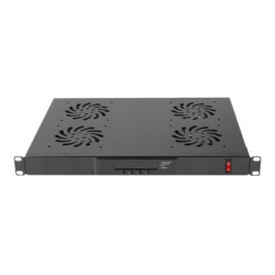 Lanberg 19" fan unit/ventilation panel with LCD 4 fans + thermostat 230V | AK-1503-B | Black