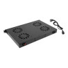 Lanberg 19" fan unit/ventilation panel with LCD 4 fans + thermostat 230V | AK-1503-B | Black