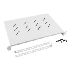 Lanberg 19" fixed shelf 1U/483x300mm, max load capacity up to 25kg | AK-1004-S | Grey