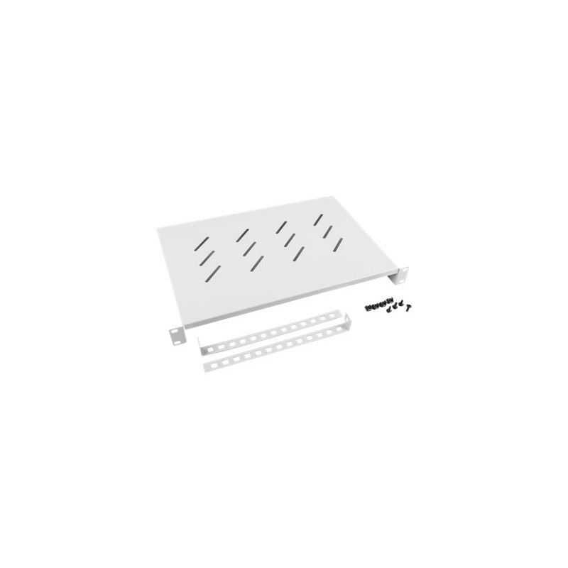 Lanberg 19" fixed shelf 1U/483x300mm, max load capacity up to 25kg | AK-1004-S | Grey