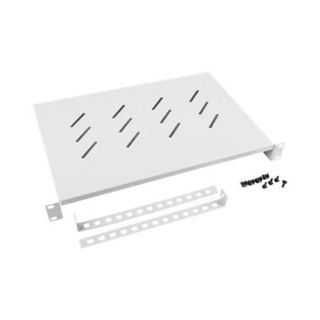 Lanberg 19" fixed shelf 1U/483x300mm, max load capacity up to 25kg | AK-1004-S | Grey