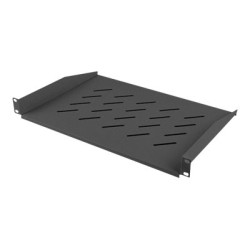 Lanberg 19" fixed shelf 1U/483x315mm, max load capacity up to 25kg | AK-1008-B | Black