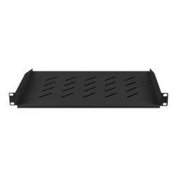 Lanberg 19" fixed shelf 1U/483x315mm, max load capacity up to 25kg | AK-1008-B | Black