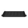 Lanberg 19" fixed shelf 1U/483x315mm, max load capacity up to 25kg | AK-1008-B | Black