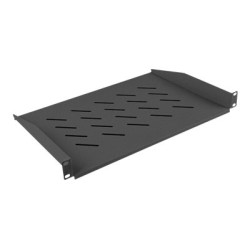 Lanberg 19" fixed shelf 1U/483x315mm, max load capacity up to 25kg | AK-1008-B | Black