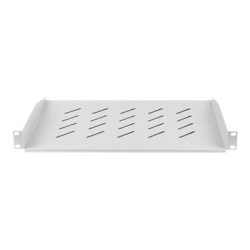 Lanberg 19" fixed shelf 1U/483x315mm, max load capacity up to 25kg | AK-1008-S | Grey