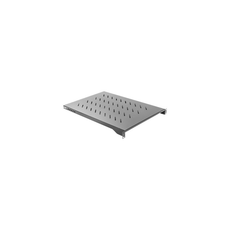 Lanberg 19" fixed shelf 1U/483x700mm, max load capacity up to 15kg | AK-1010-B | Black