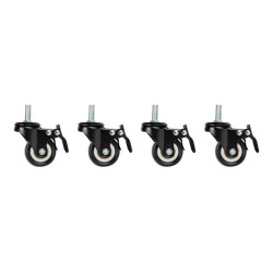 Lanberg | Castors with thread and brake for wall mounting cabinets, 4 pcs | AK-1601-B