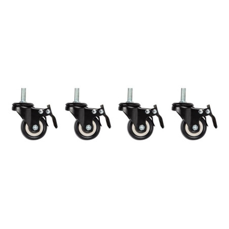 Lanberg | Castors with thread and brake for wall mounting cabinets, 4 pcs | AK-1601-B