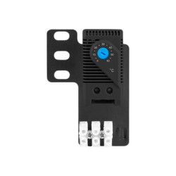 Lanberg Closed-loop thermostat 10A for rack cabinets with 19" ear and terminal block, black | Lanberg
