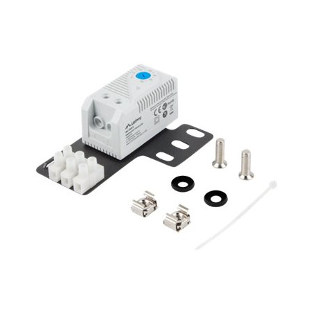 Lanberg Closed-loop thermostat 10A for rack cabinets with 19" ear and terminal block, gray | Lanberg