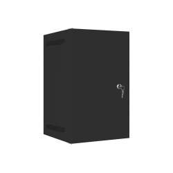 Lanberg Rack cabinet 10" wall-mount 9U/280x310 for self-assembly with metal door (flat pack), black | Lanberg