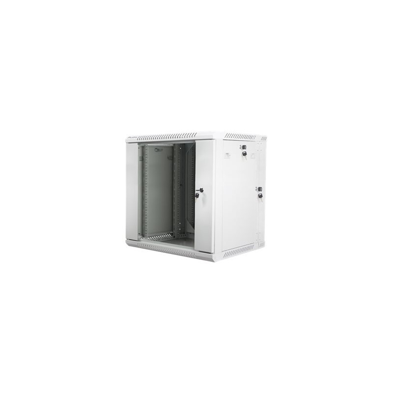 Lanberg Rack cabinet 19" double-section wall-mount 12U/600x600 (flat pack), grey | Lanberg