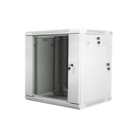 Lanberg Rack cabinet 19" double-section wall-mount 12U/600x600 (flat pack), grey | Lanberg