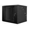 Lanberg Rack cabinet 19" double-section wall-mount 9U/600x600 (flat pack), black | Lanberg