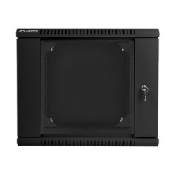 Lanberg Rack cabinet 19" double-section wall-mount 9U/600x600 (flat pack), black | Lanberg