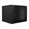 Lanberg Rack cabinet 19" double-section wall-mount 9U/600x600 (flat pack), black | Lanberg
