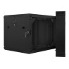 Lanberg Rack cabinet 19" double-section wall-mount 9U/600x600 (flat pack), black | Lanberg