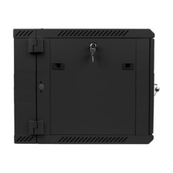 Lanberg Rack cabinet 19" double-section wall-mount 9U/600x600 (flat pack), black | Lanberg