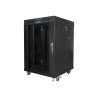 Lanberg Rack cabinet 19" free-standing 15U/600x600 (flat pack) with glass door lCD V2, black | Lanberg