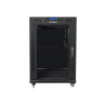 Lanberg Rack cabinet 19" free-standing 15U/600x600 (flat pack) with glass door lCD V2, black | Lanberg
