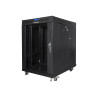 Lanberg Rack cabinet 19" free-standing 15U/600x800 (flat pack) with glass door lCD V2, black | Lanberg