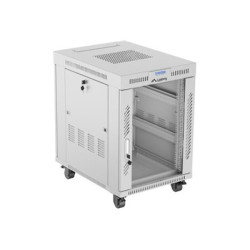 Lanberg Rack cabinet 19" free-standing 15U/600x800 (flat pack) with glass door lCD V2, grey | Lanberg