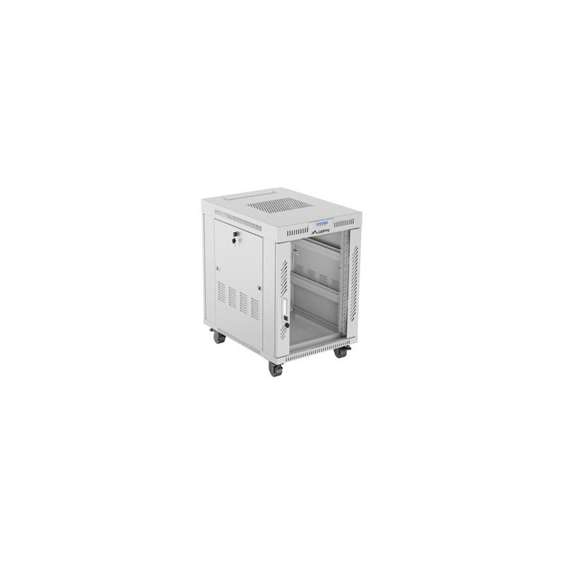 Lanberg Rack cabinet 19" free-standing 15U/600x800 (flat pack) with glass door lCD V2, grey | Lanberg