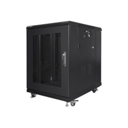 Lanberg Rack cabinet 19" free-standing 15U/600x800 (flat pack) with mesh door, black | Lanberg