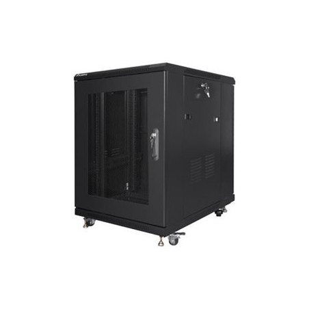 Lanberg Rack cabinet 19" free-standing 15U/600x800 (flat pack) with mesh door, black | Lanberg