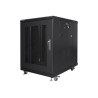 Lanberg Rack cabinet 19" free-standing 15U/600x800 (flat pack) with mesh door, black | Lanberg