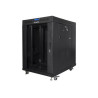 Lanberg Rack cabinet 19" free-standing 15U/800x1000 (flat pack) with glass door lCD V2, black | Lanberg