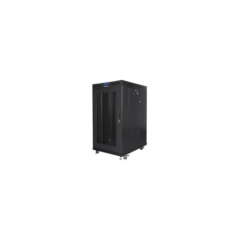 Lanberg Rack cabinet 19" free-standing 22U/800x1000 (flat pack) with mesh door lCD V2, black | Lanberg
