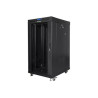 Lanbger Rack cabinet 19" free-standing 22U/800x800 (flat pack) with glass door lCD V2, black | Lanberg